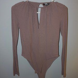 Topshop Tops | Keyhole Mauve Bodysuit